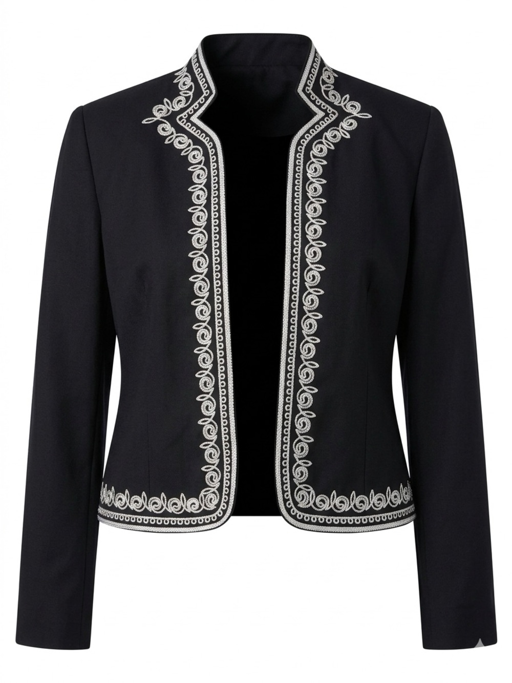 Positive Attitude Black Jacket with White Embroidered Trim